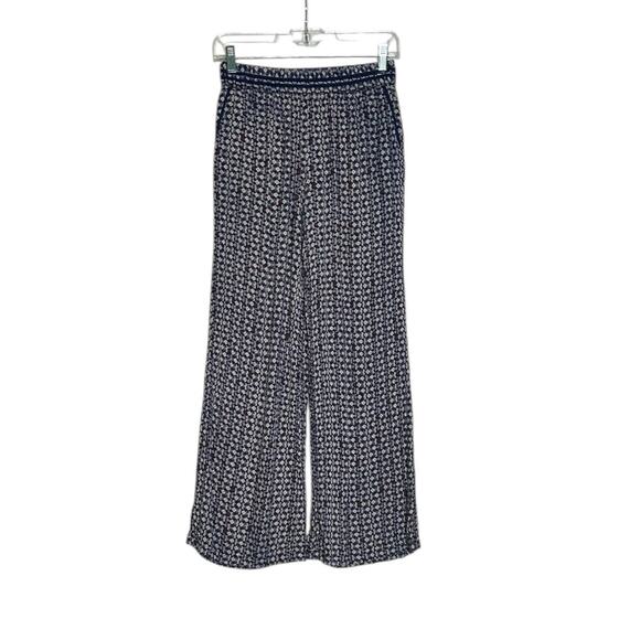 Hei Hei blue white floral boho wide legs pants size XSP - Picture 9 of 10